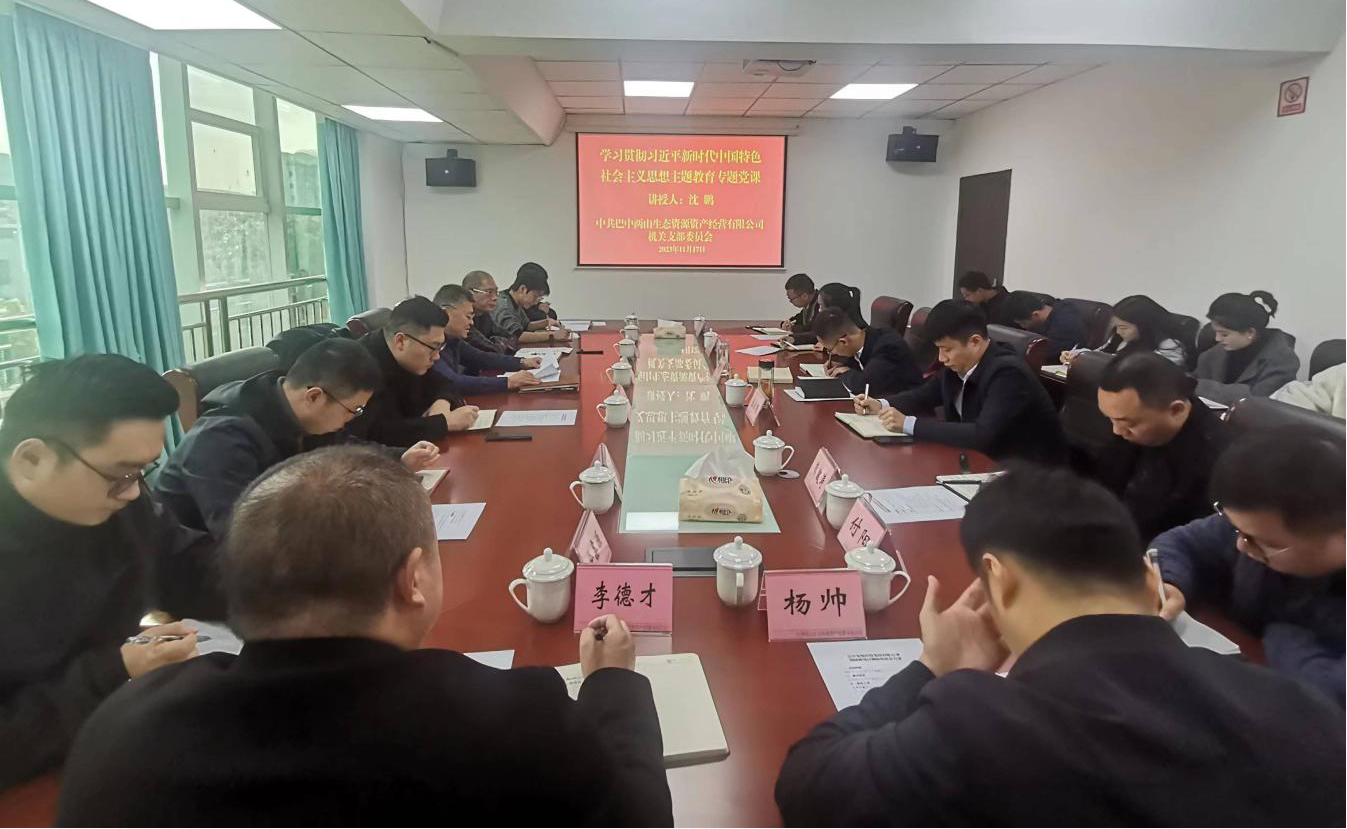 集團(tuán)公司黨委副書記、總經(jīng)理沈鵬到巴中兩山公司講授主題教育專題黨課